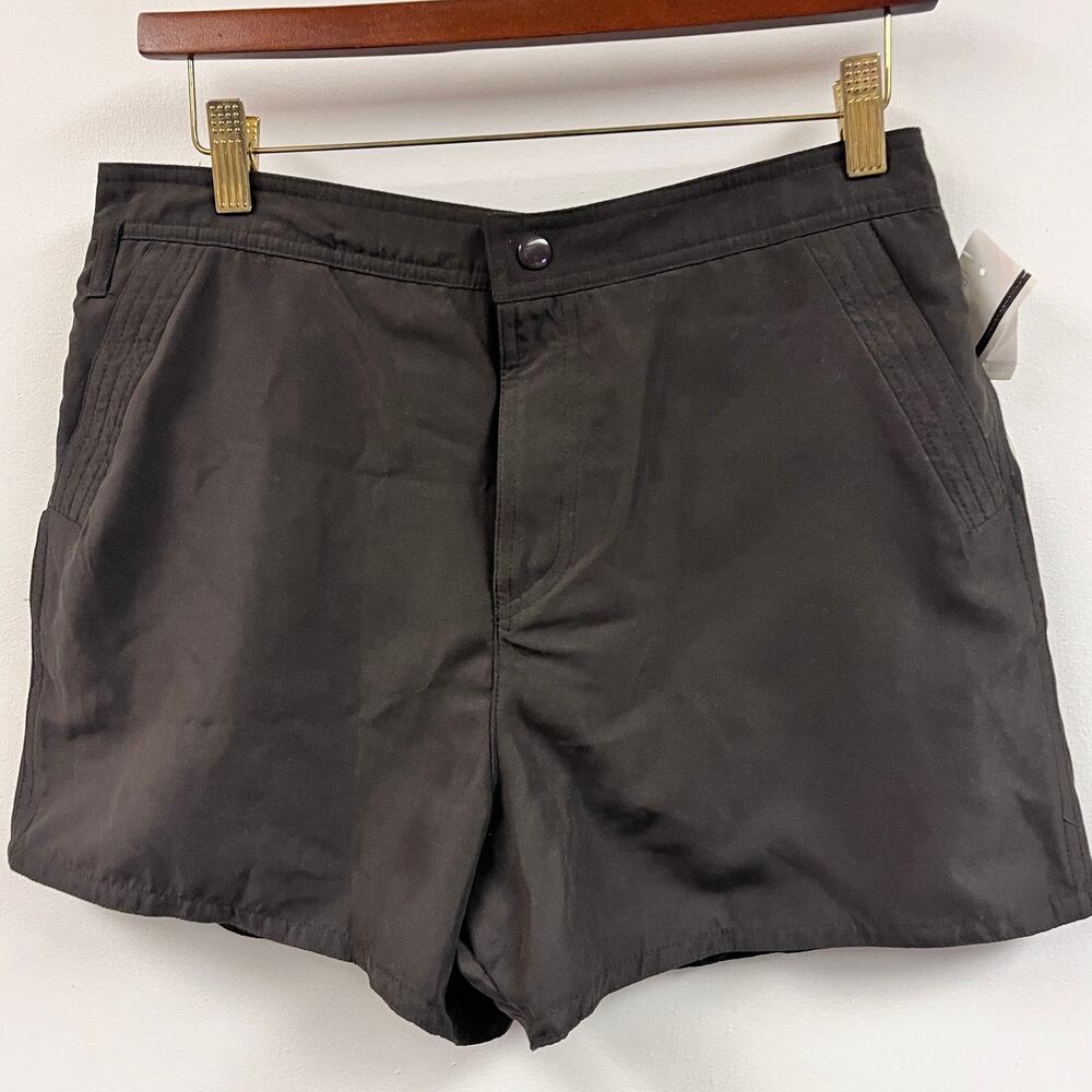 Women's NWT Croft and Barrow Tummy Slimmer Control Panel Shorts Brown 8